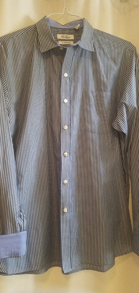 Van Heusen Classic Fit blue pinstripe shirt